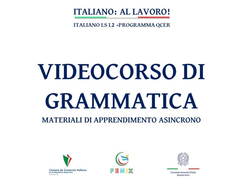 VIDEOCORSO DI GRAMMATICA –&nbsp;A1.0